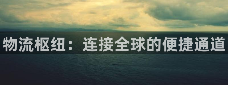 ,优游国际南宫娱乐官网：物流枢纽：连
